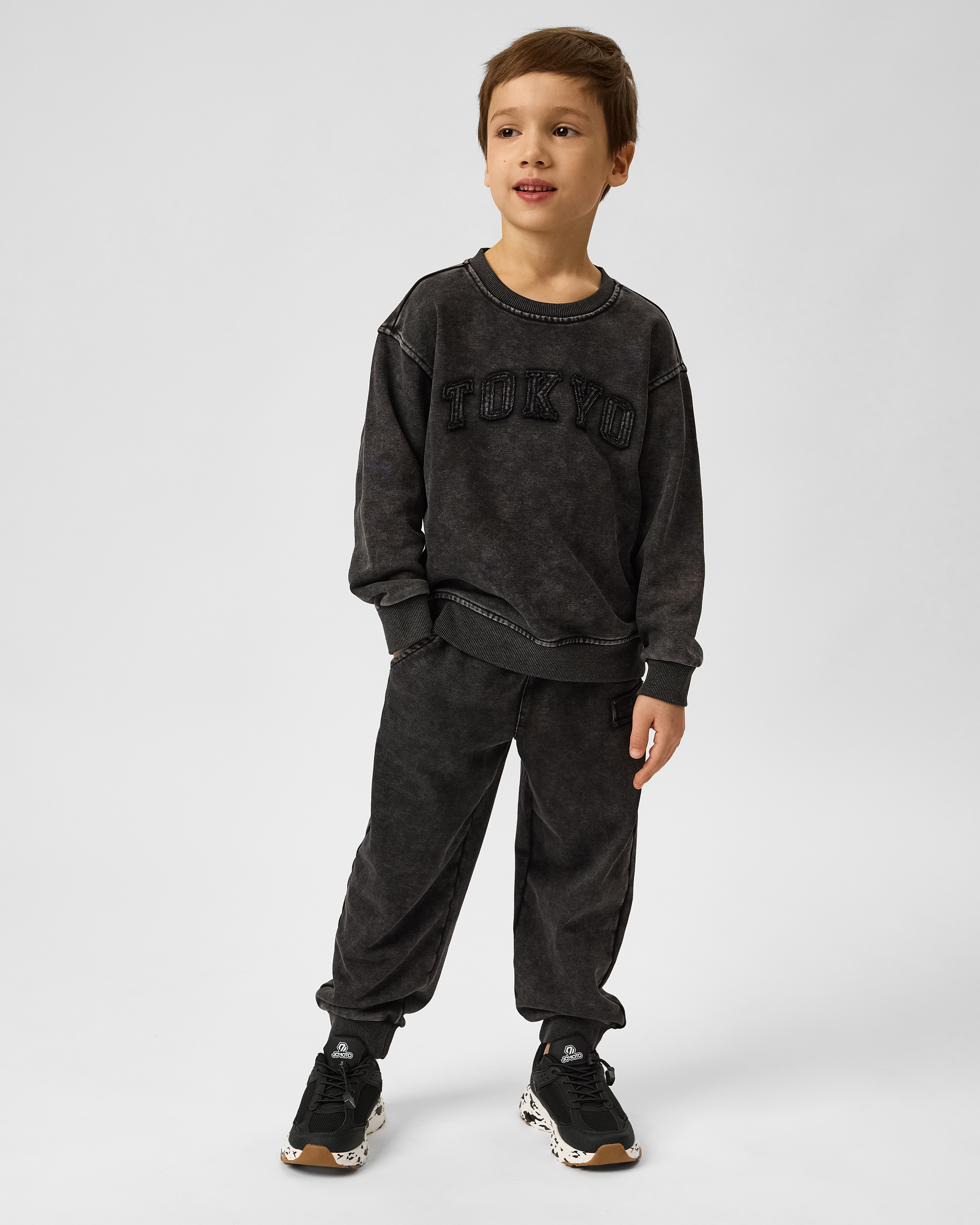 Изображение товара Детские брюки Futurino 110 из хлопкового трикотажа с карманами и эластичным поясом