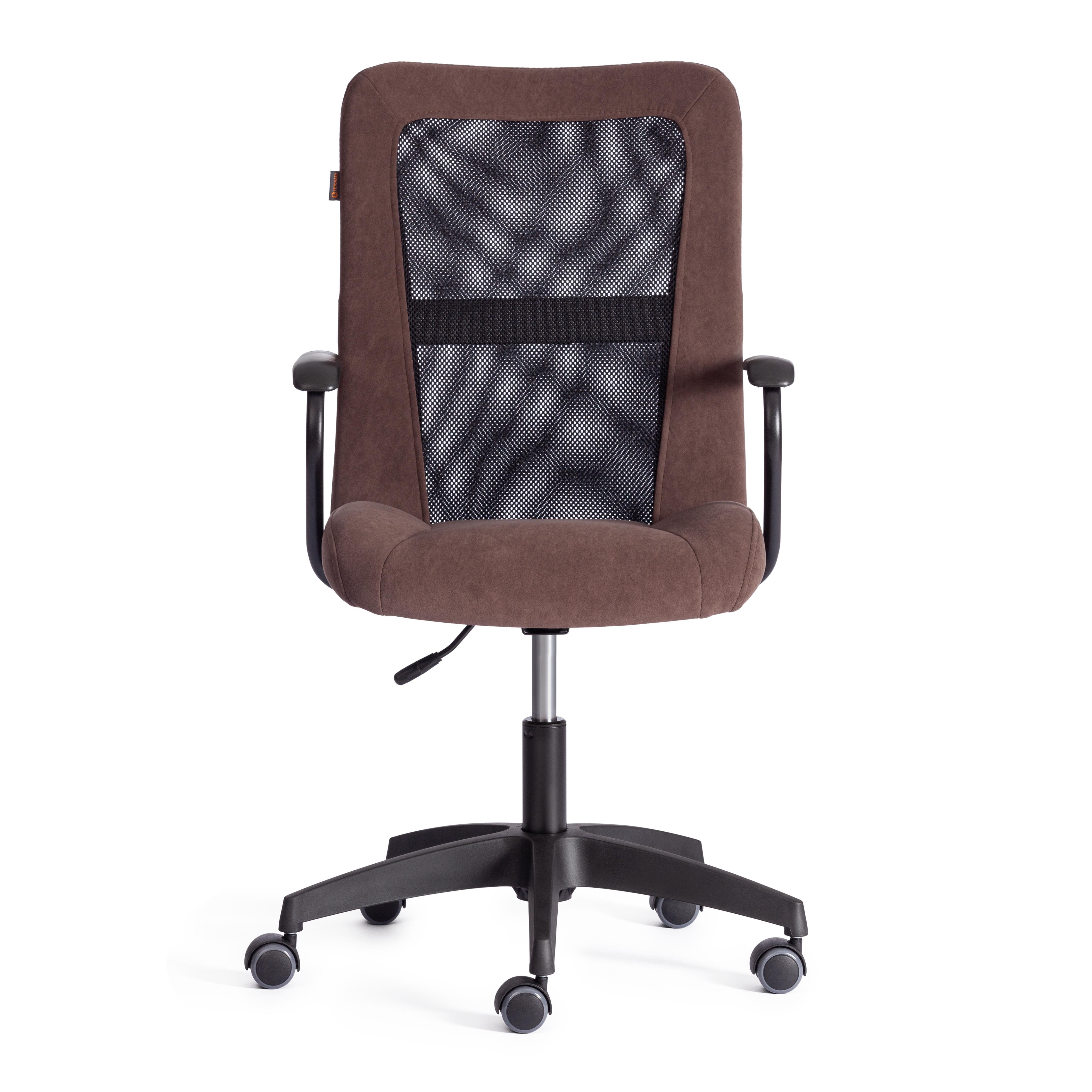 Компьютерное кресло TETCHAIR Стафф флок коричневый черный - фото 6