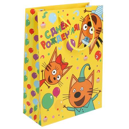 Пакет Чудо Праздник Три кота 22*31*10 130гр/м²