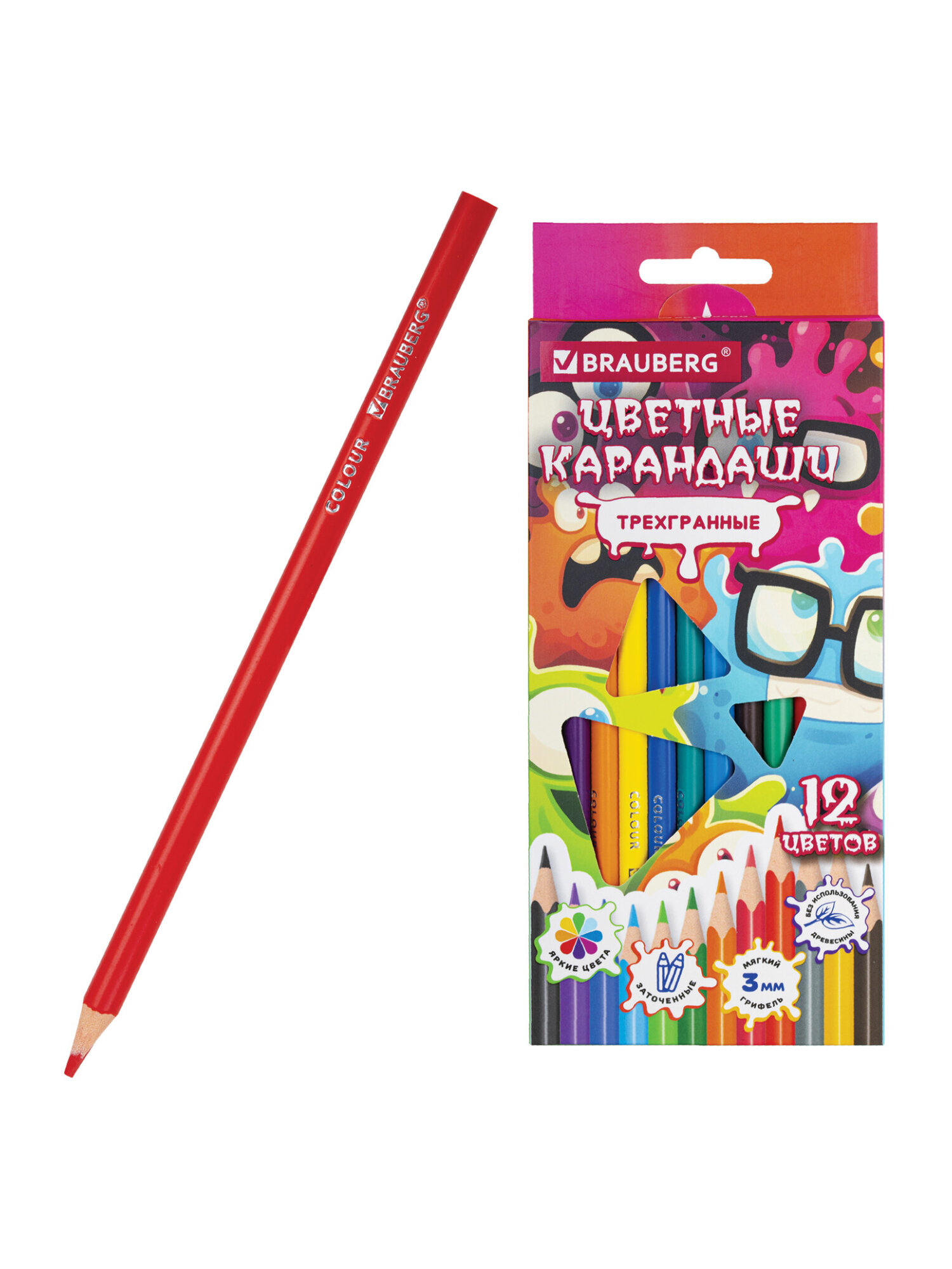 Карандаши Brauberg 12 шт. - фото 10