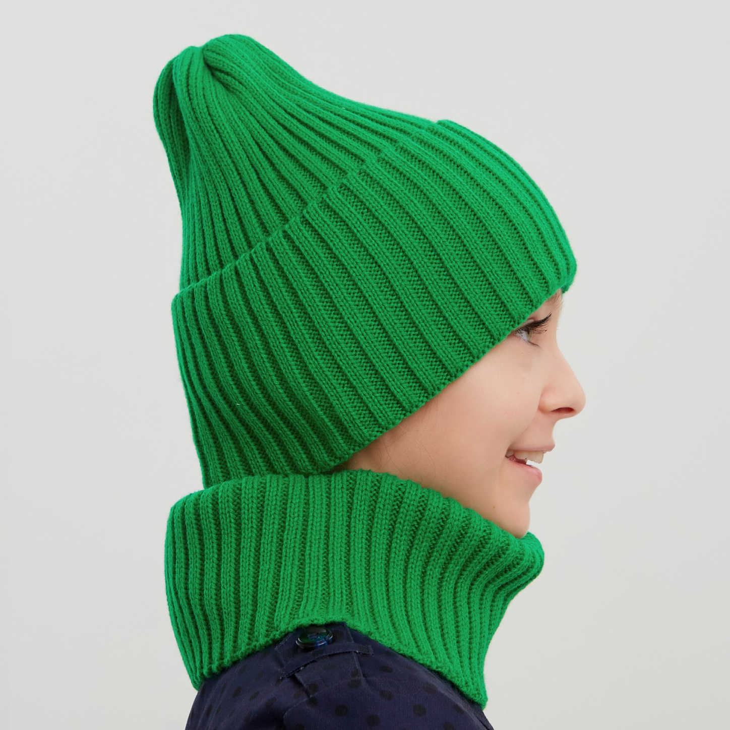 Шапка и снуд KUBRIO NYC-H-35-pumpk-green - фото 4