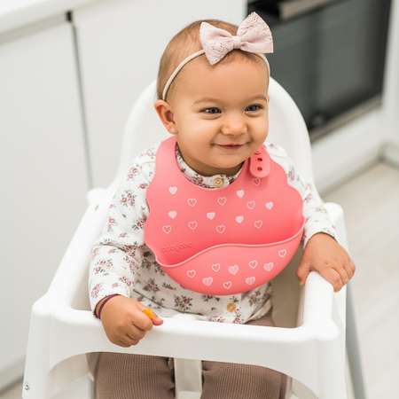 Нагрудник Babyono силикон 1 шт. в ассортименте