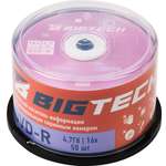 Носители информации Bigtech YDVDRB002 DVD-R 4,7 Гб/16x/50шт/уп cake box