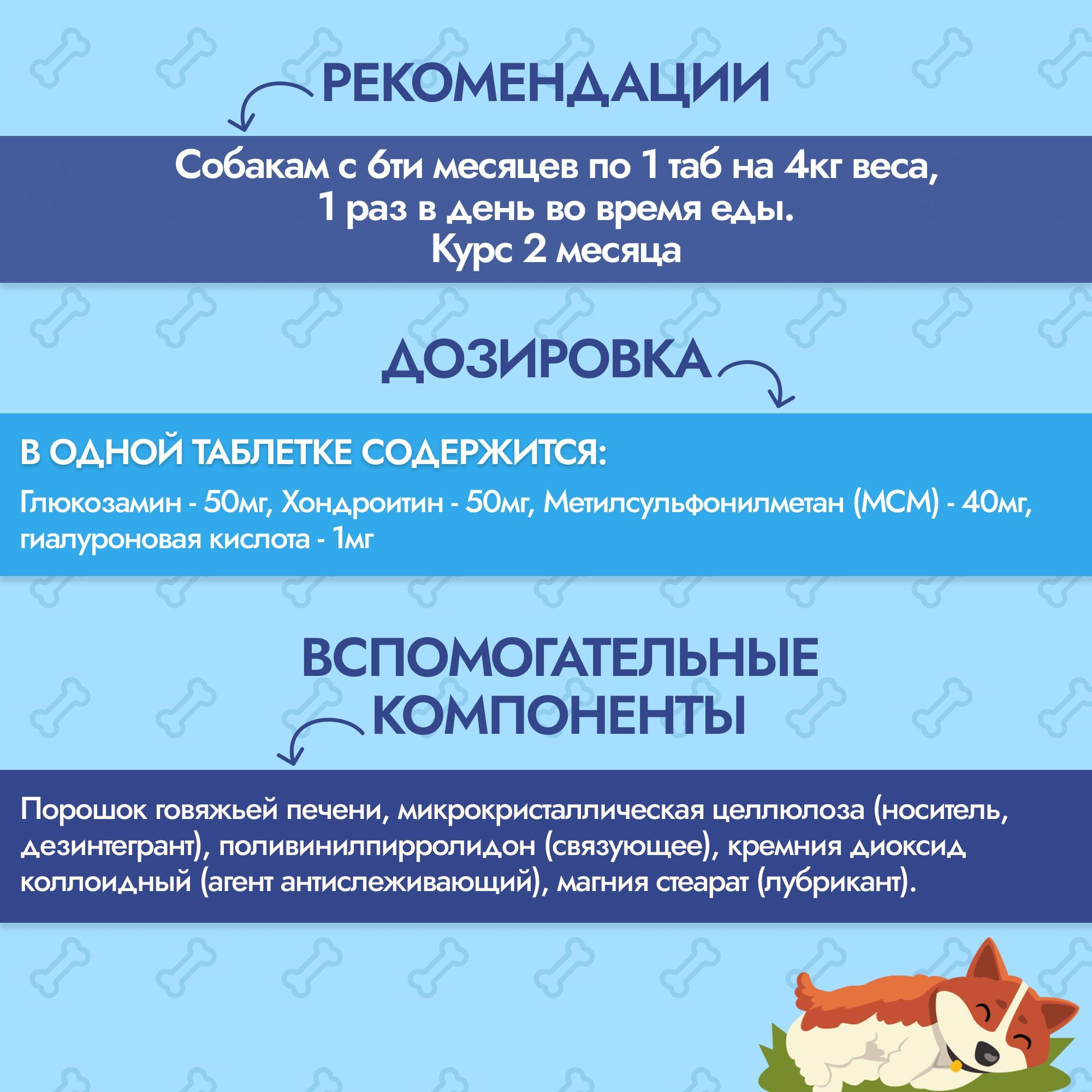 Витамины для собак PETS ENERGY Хондропротектор 90 таблеток Глюкозамин и хондроитин - фото 5