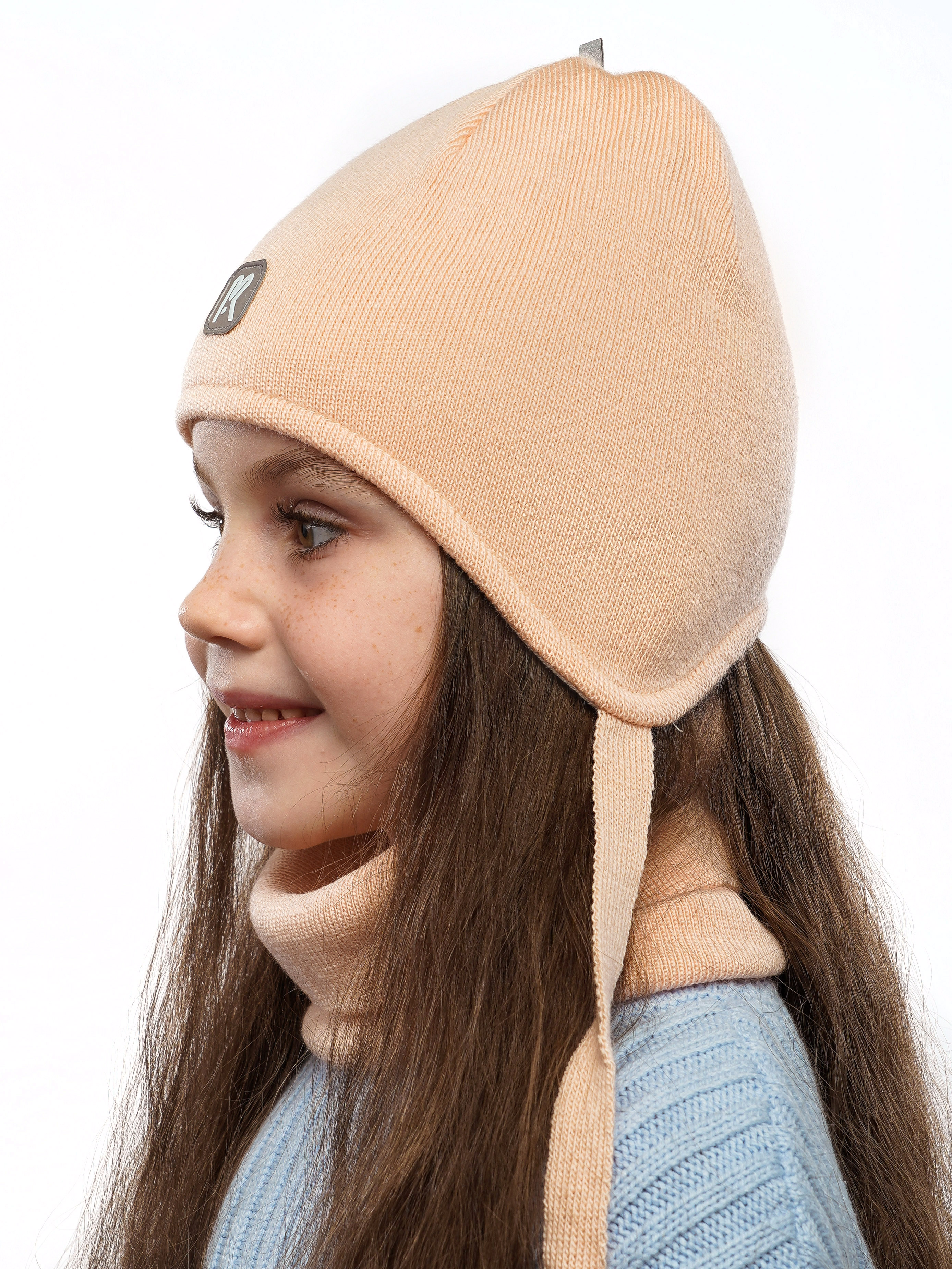 Шапка и снуд ПриКиндер U-Sp232724 Цвет: Персиковый - фото 9