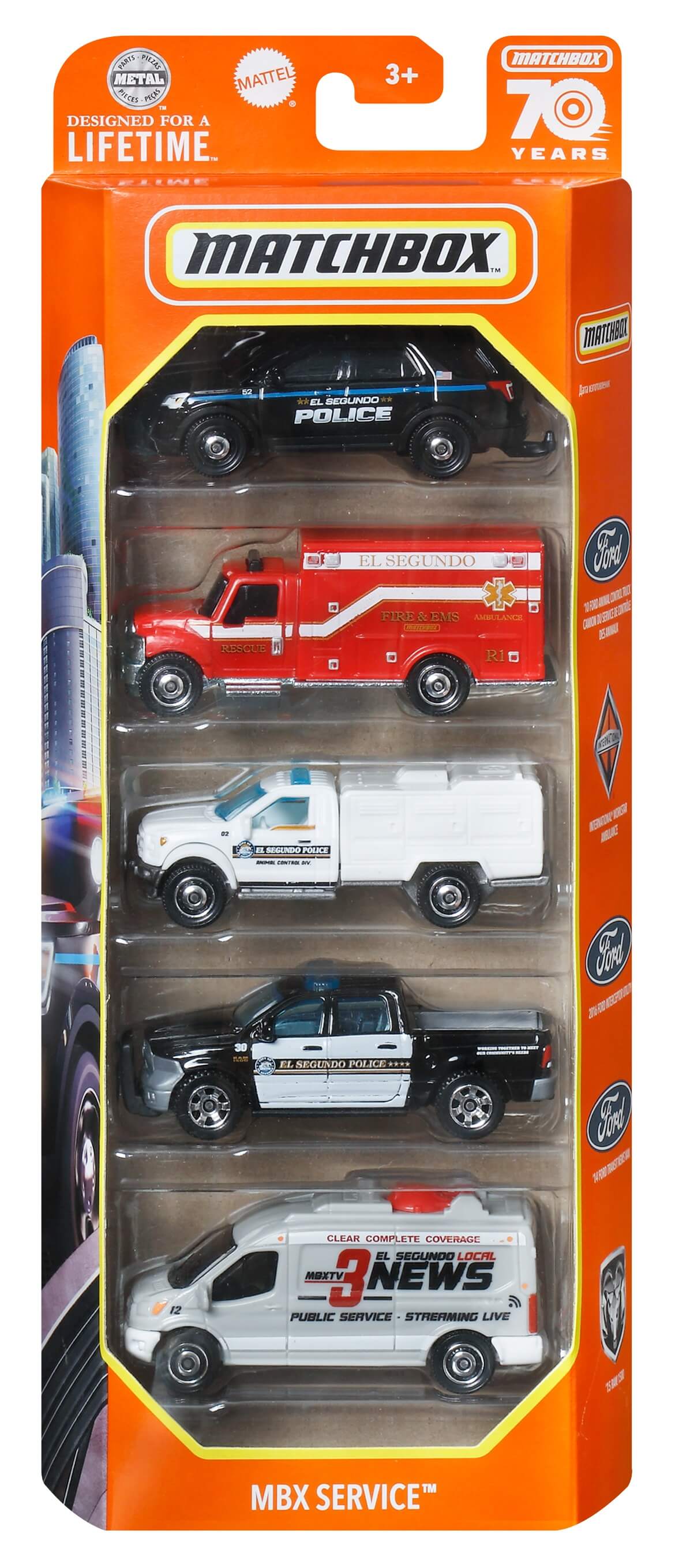 Игровой набор Matchbox MBX Service 5шт C1817 - фото 2