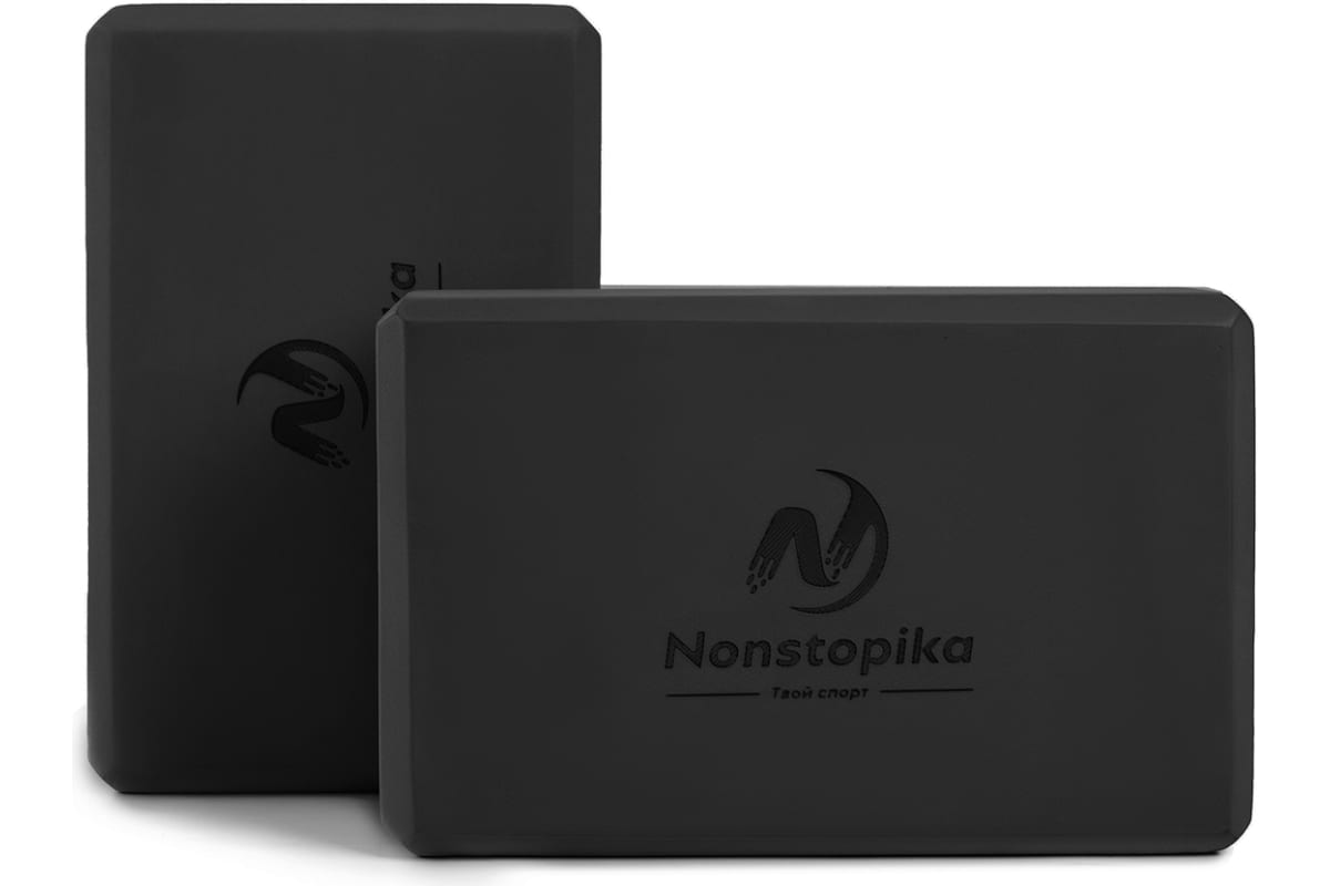 Набор блоков для йоги 2 шт ZDK Nonstopika черный 23х15х10см 200гр - фото 5