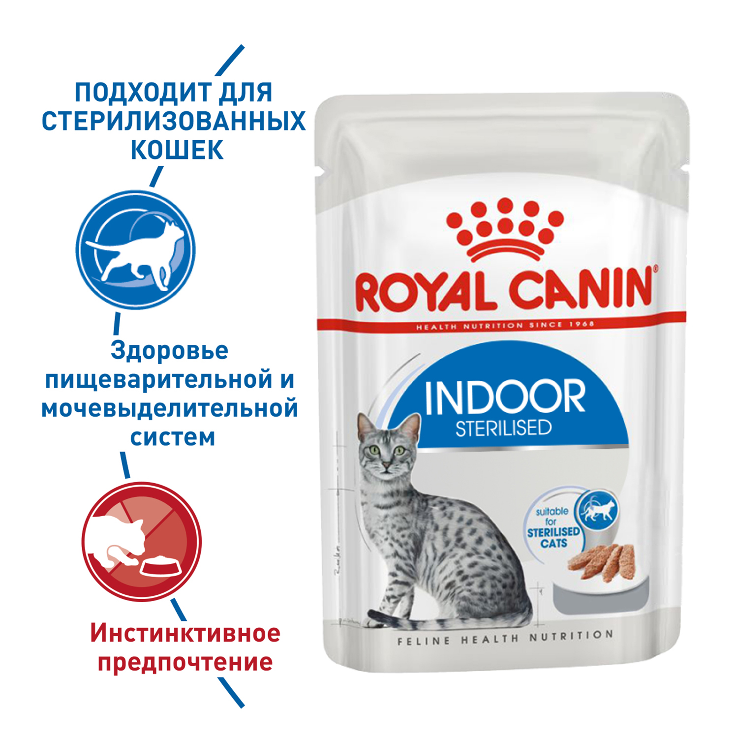 Корм для кошек ROYAL CANIN Indoor Sterilised паштет 85г - фото 3