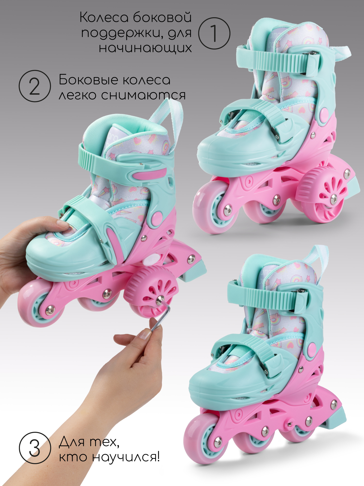Роликовые коньки Amarobaby 33-36 - фото 2