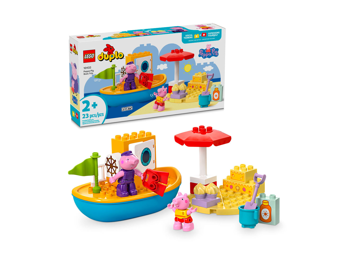 Конструктор LEGO DUPLO Свинка Пеппа на лодке 23 дет. - фото 3