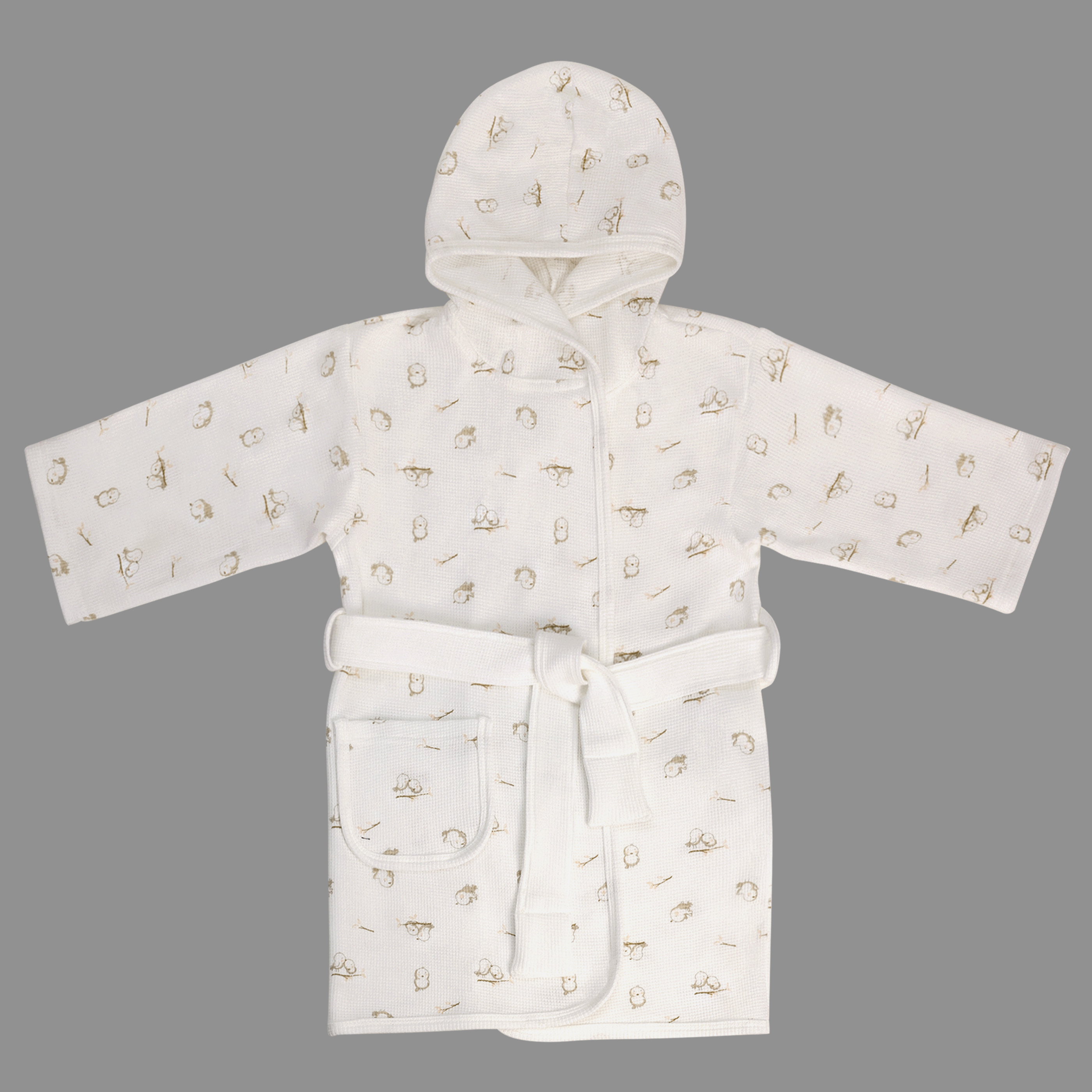 Халат Фабрика Бамбук M030505KV/134NA/птички_молочный - фото 2