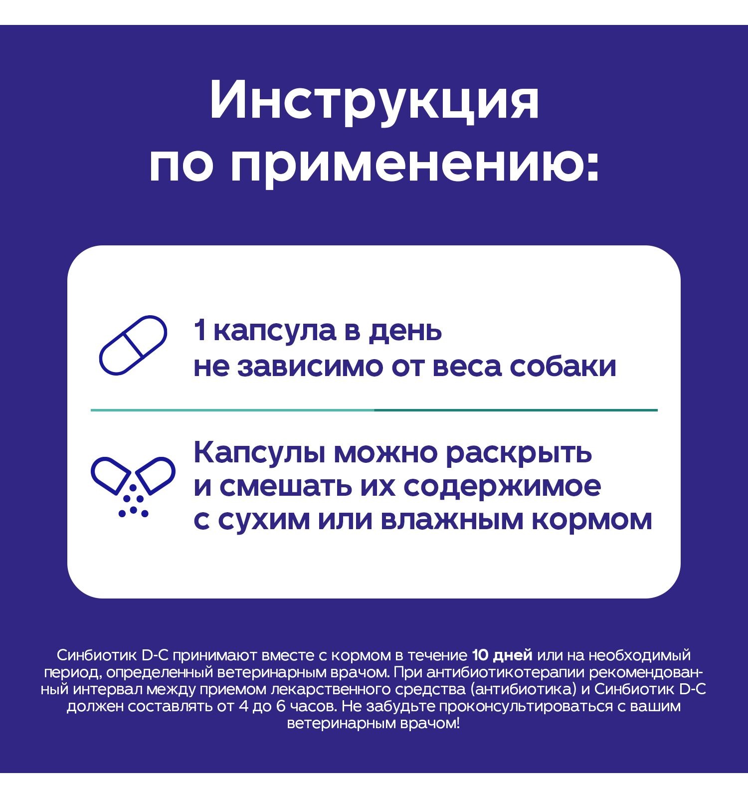 Добавка для кошек и собак Protexin Синбиотик ДС 50капсул - фото 10