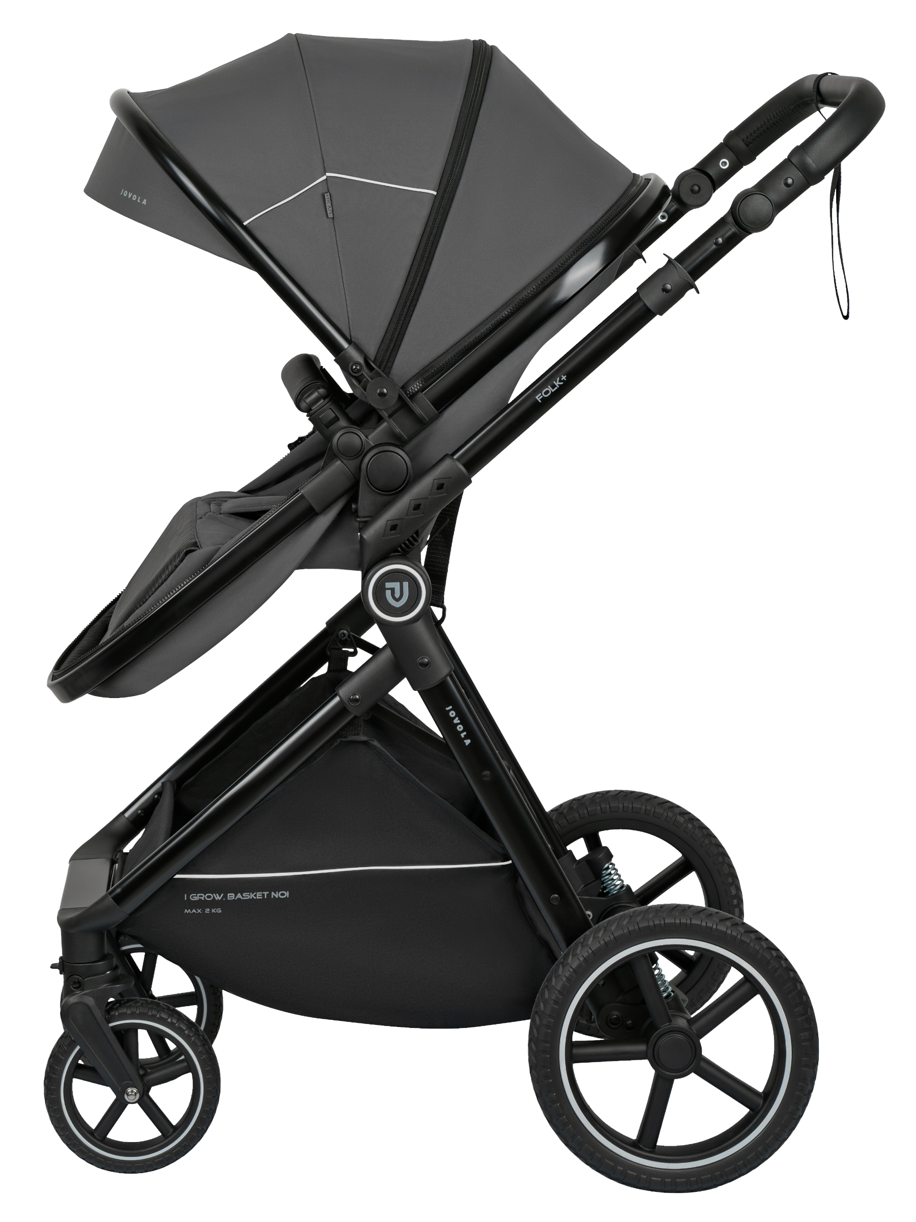 Коляска трансформер JOVOLA Folk+ серый серый - фото 22