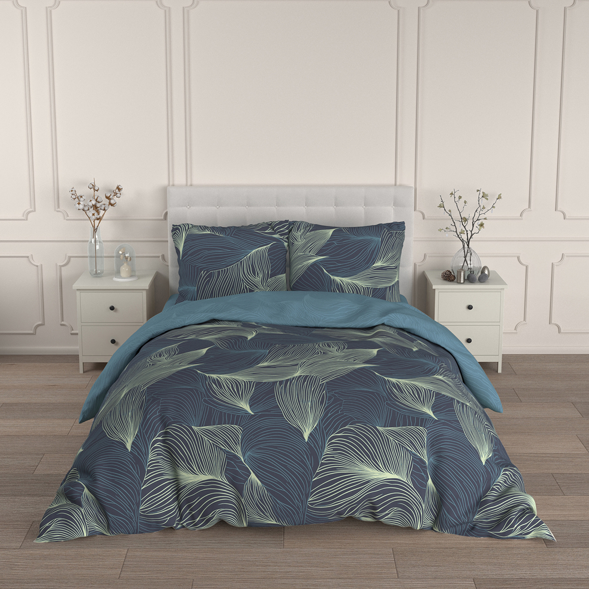 Комплект постельного белья для SNOFF сатин Крена полутораспальный 4 предм. - фото 1