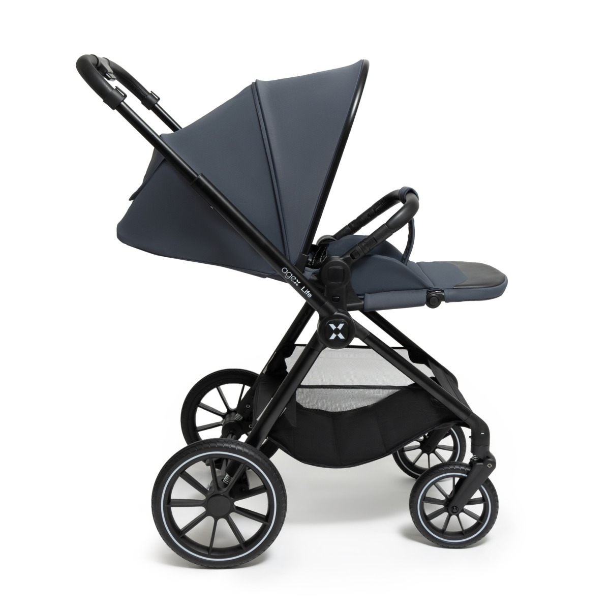 Коляска 2в1 agex Life grey серый - фото 13