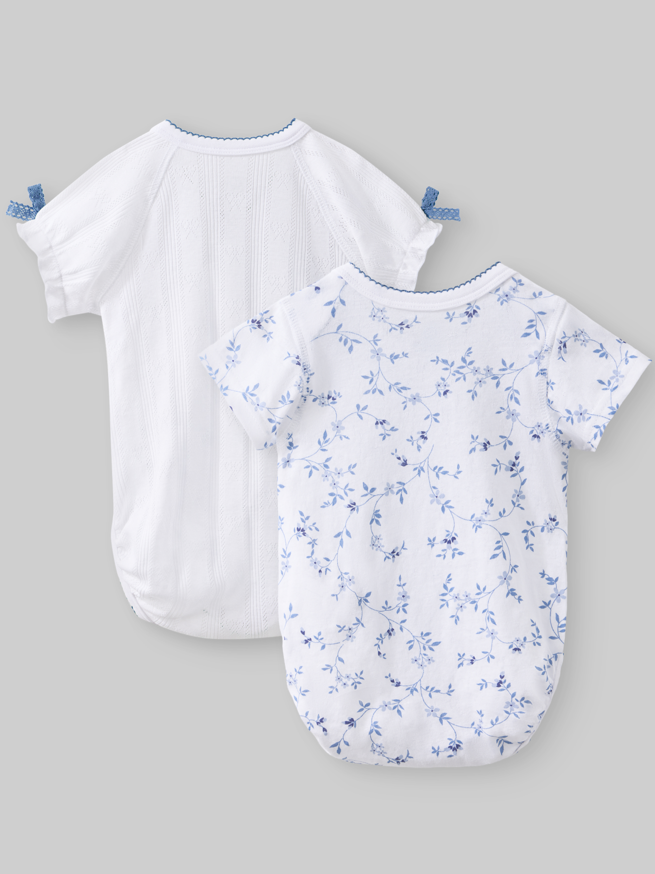 Боди 2 шт Happy Baby 90154-0_blue-flowers - фото 4