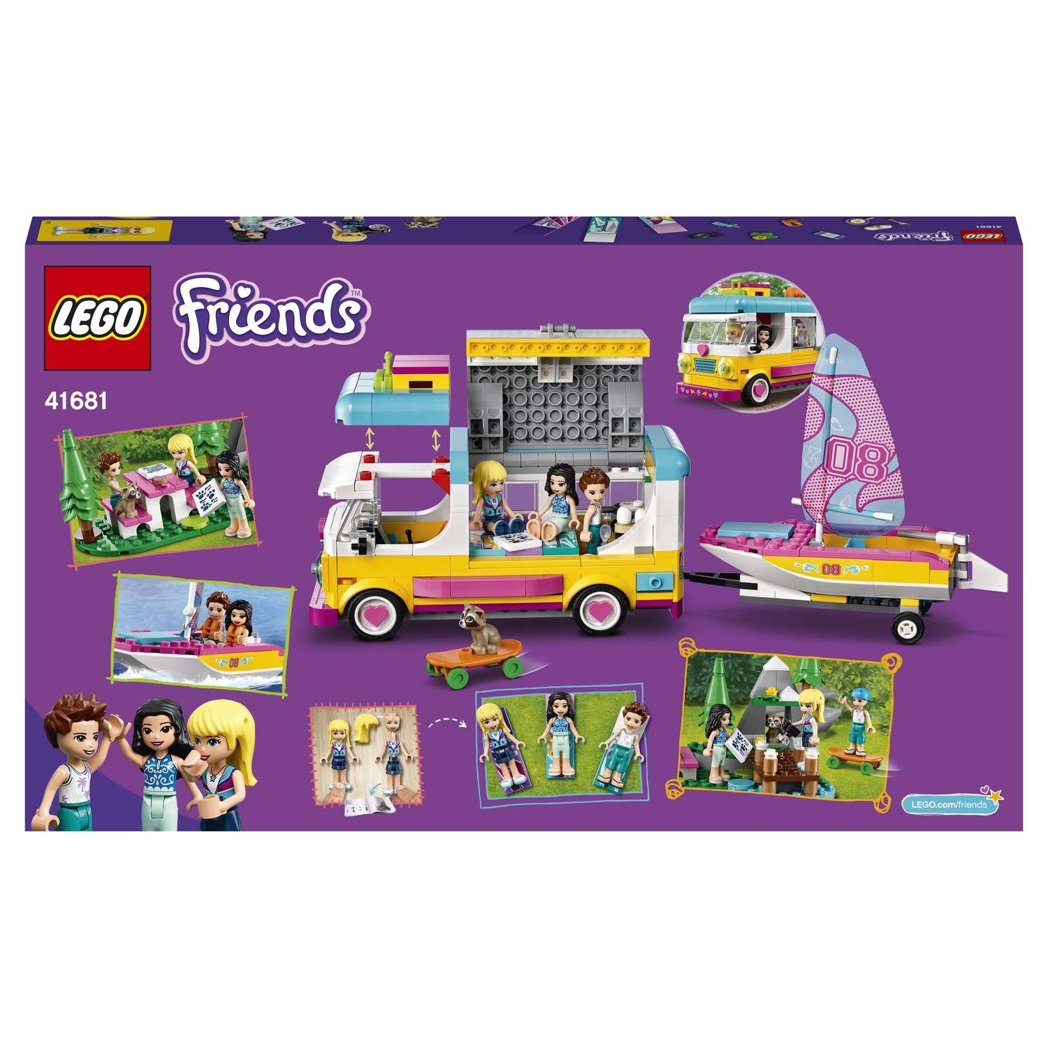 Конструктор LEGO Friends Лесной дом на колесах и лодка блочный - фото 3