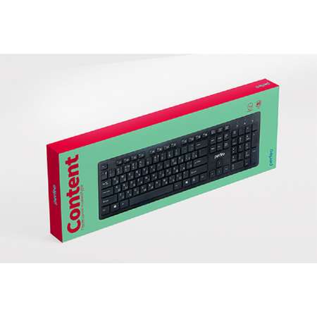 Клавиатура проводная Perfeo CONTENT Multimedia USB чёрная