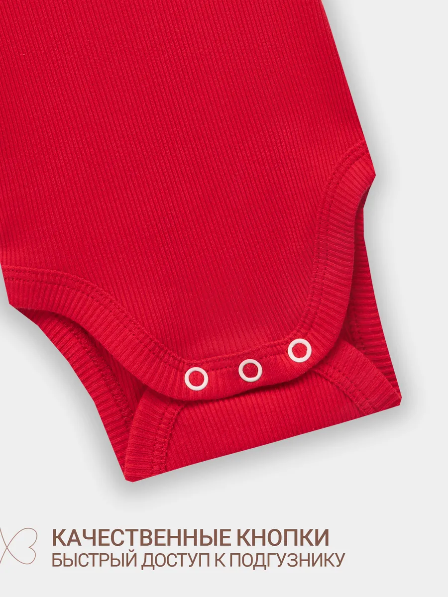 Боди 2 шт Mark Formelle (Марк Формэль) 13017-2/красный +сердца на св.розовом - фото 7