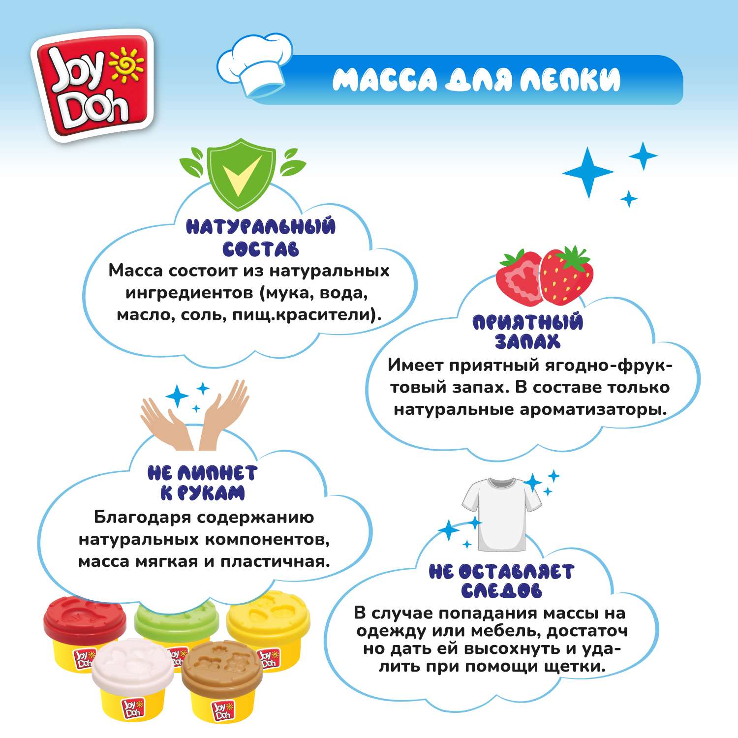 Масса для лепки Joy-Doh Машинка для лапши 5 цв. - фото 8