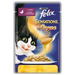 Корм влажный для кошек Felix Sensations 85г в cоусе c уткой и морковью пауч