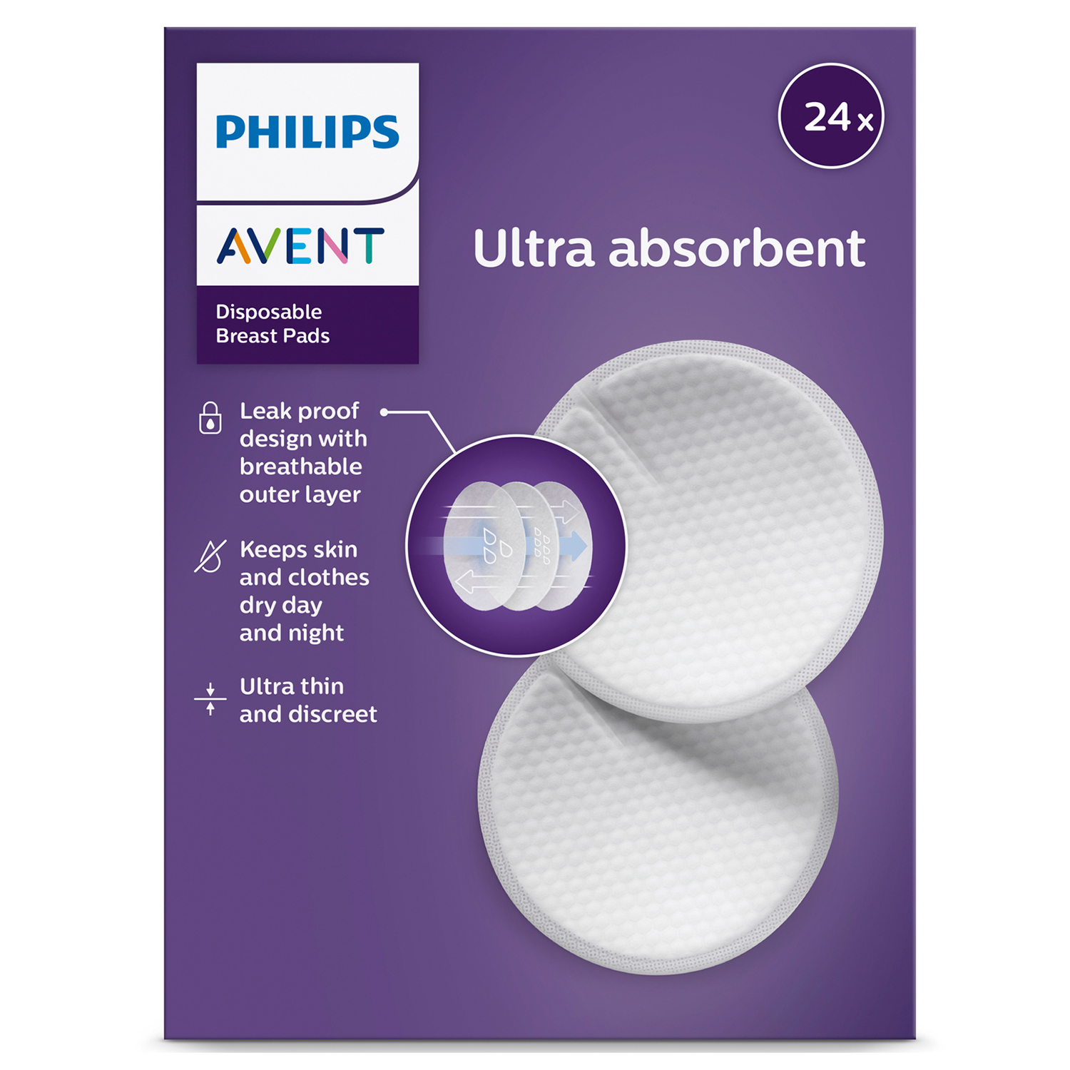 Вкладыши для груди Philips Avent анатомические 24 шт. - фото 2