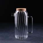 Кувшин стеклянный с пробковой крышкой Sima-Land «Эко», 1,6 л, 18×11×25 см