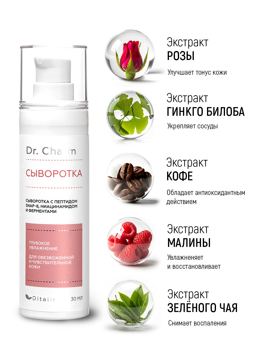 Сыворотка Диталир для лица с пептидом SNAP-8 30 мл - фото 11