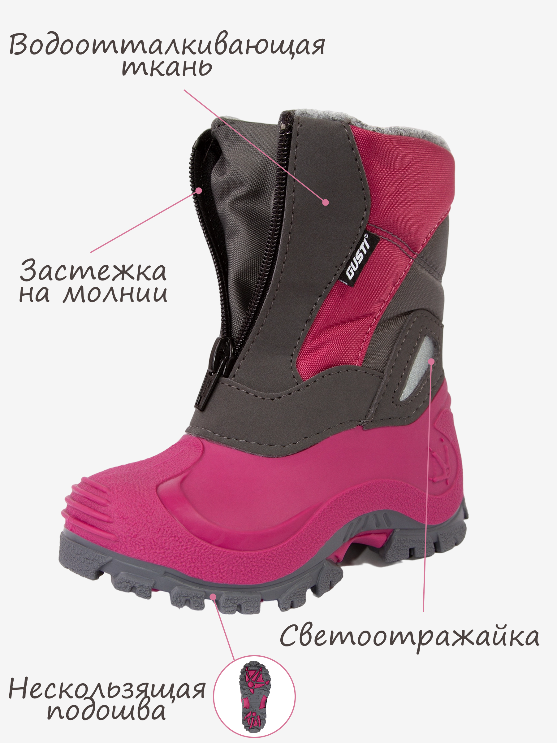 Сноубутсы GUSTI F09708AGUS00221335 - фото 3