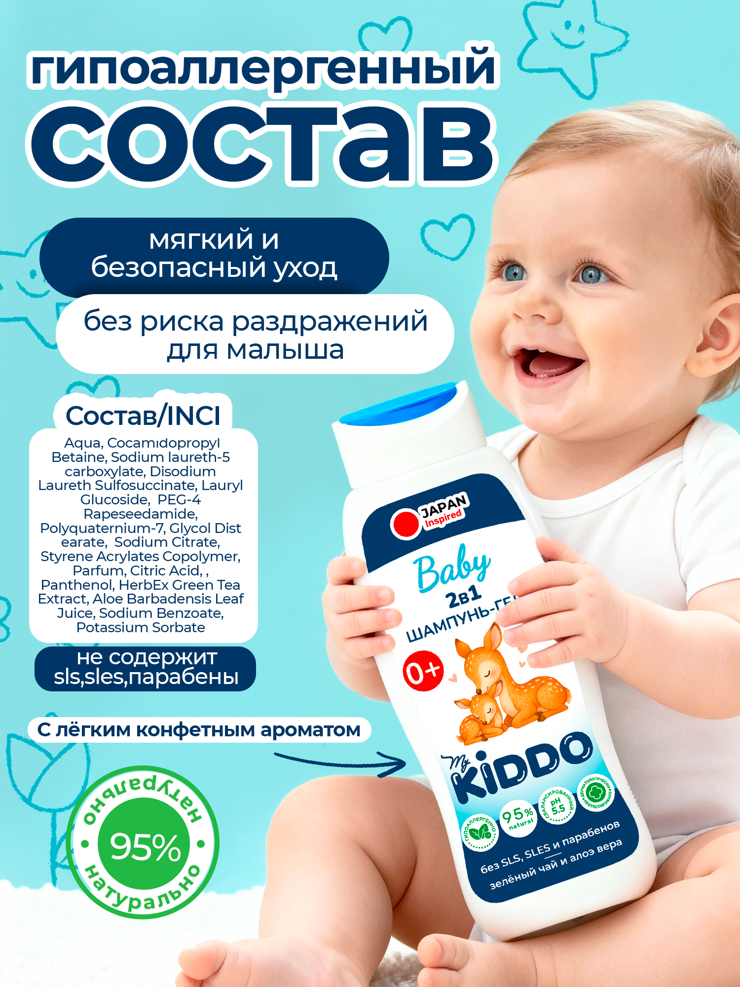 Шампунь-гель MyKiddo детский 300 мл - фото 5