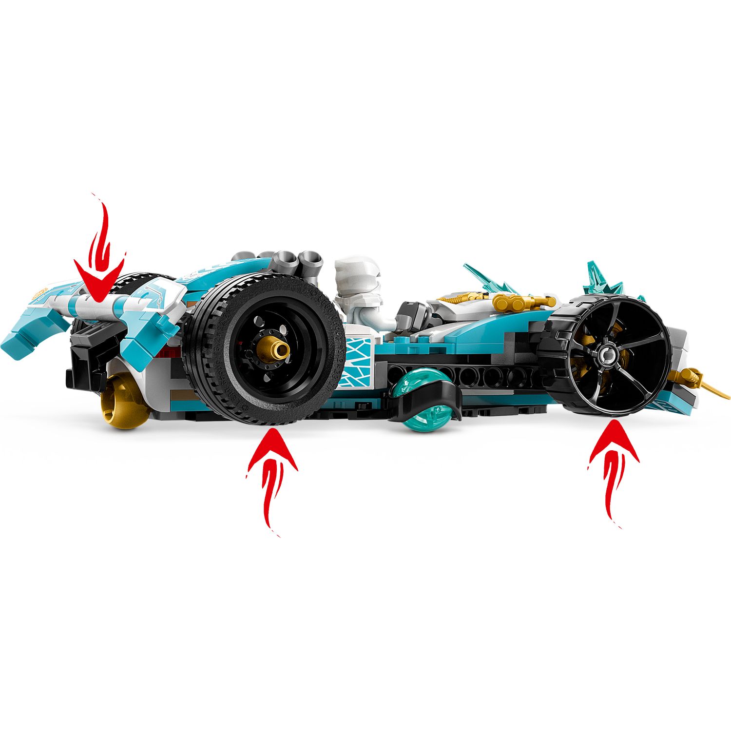 Конструктор LEGO NINJAGO Zanes Dragon Spinjitzu Car 307 дет. - фото 4