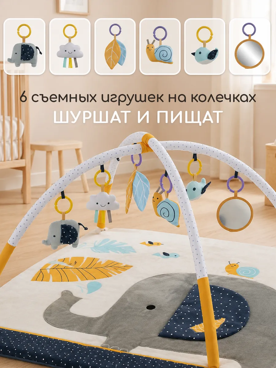Детский складной коврик Miyoumi 180 x 200 см - фото 3