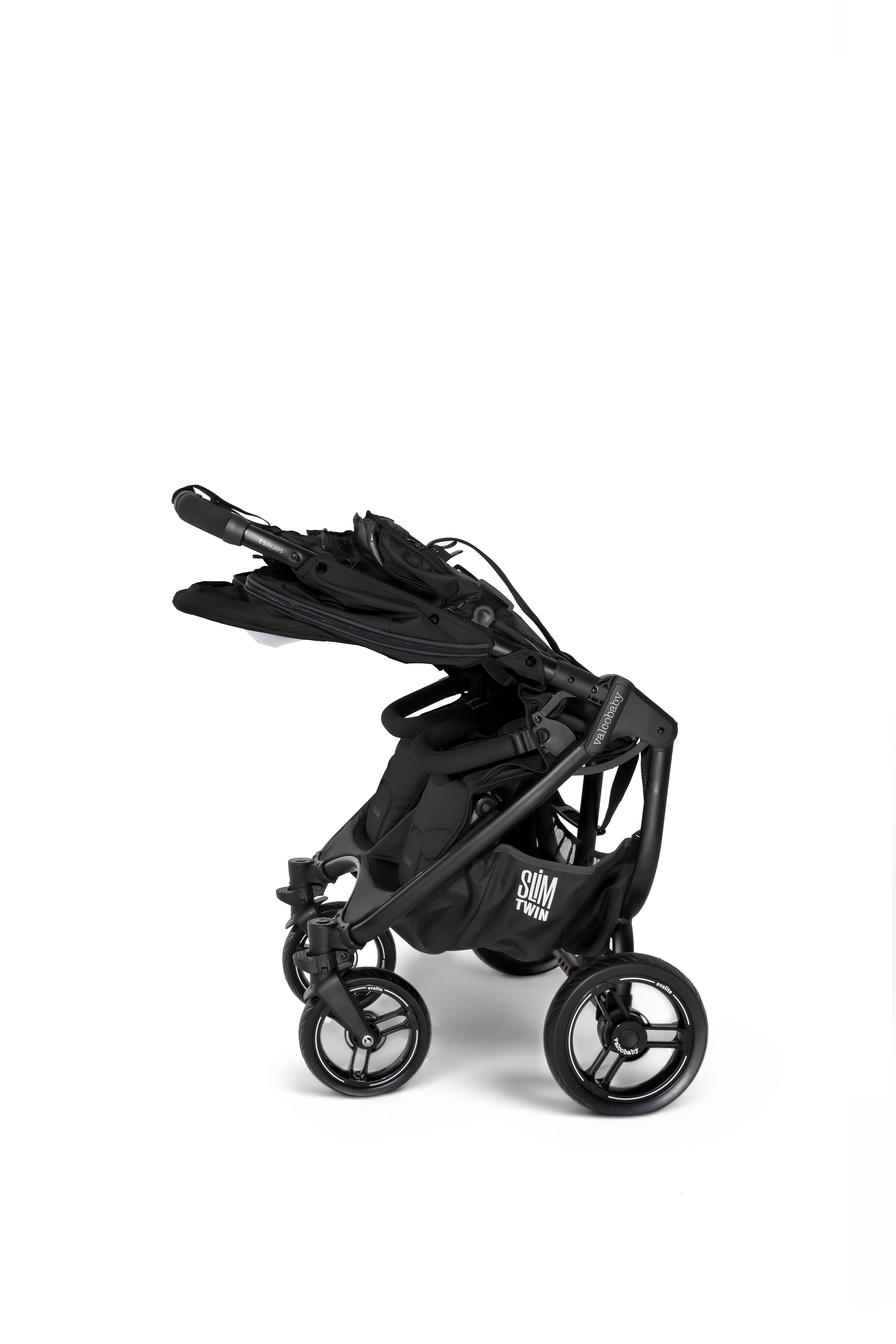 Коляска прогулочная для двойни Valco baby черный - фото 17