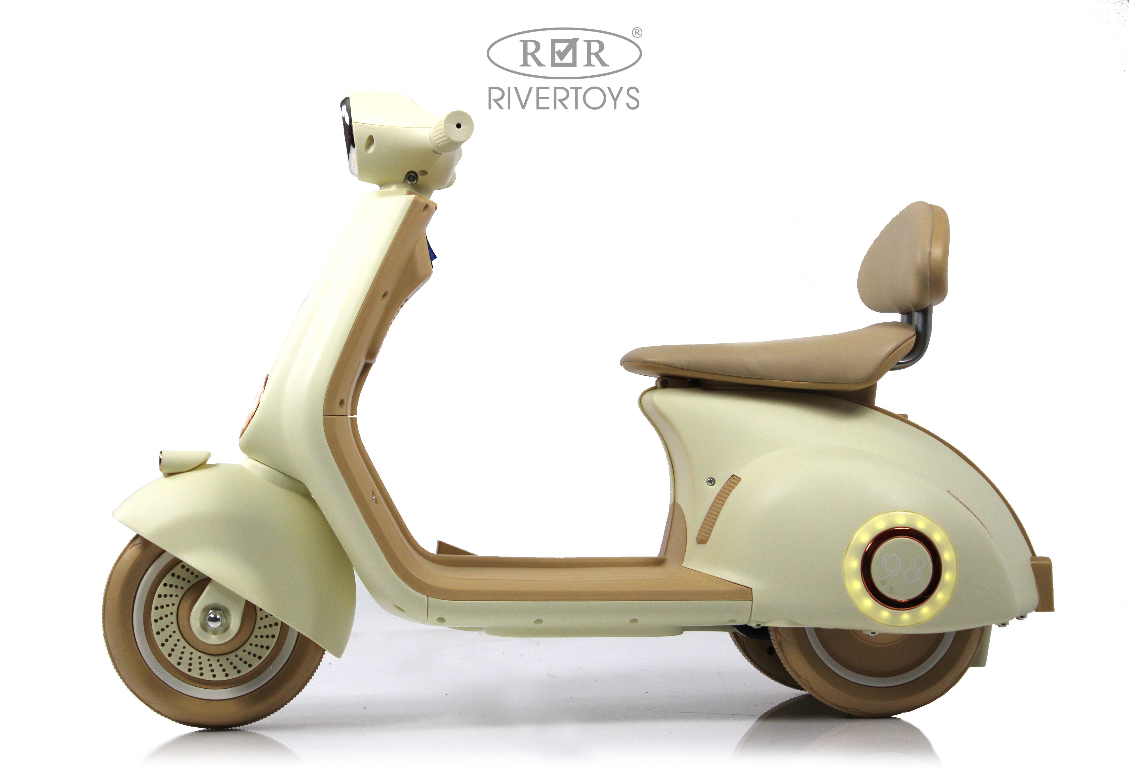 Электромобиль RIVERTOYS K444PX-A-BEIGE - фото 4