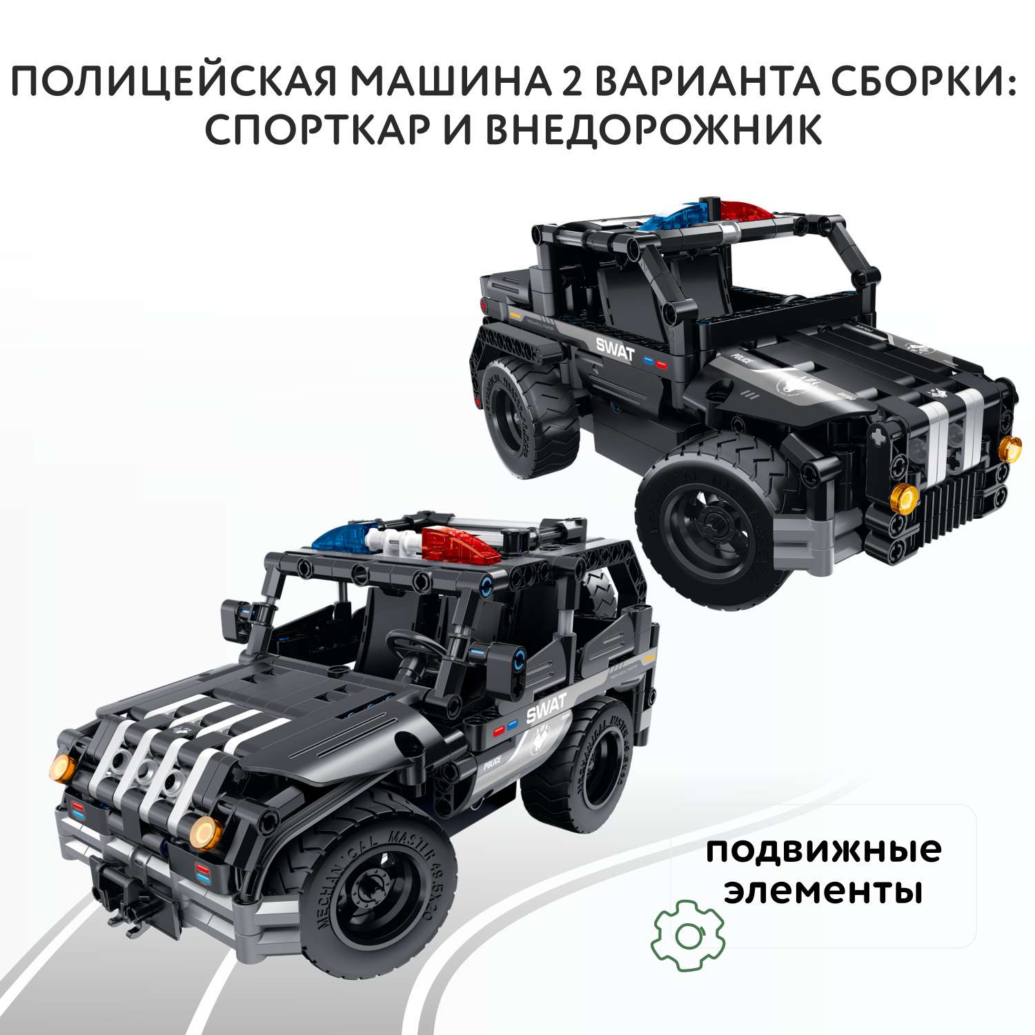 Конструктор Im.Master Полицейская машина блочный - фото 3