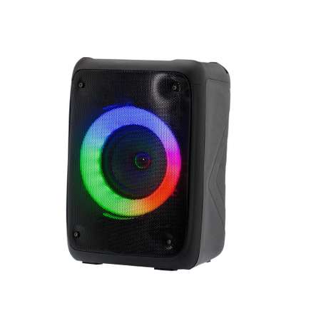Беспроводная колонка Perfeo DISCO RING 4 LED FM MP3 USB microSD AUX TWS MIC 10Вт черная