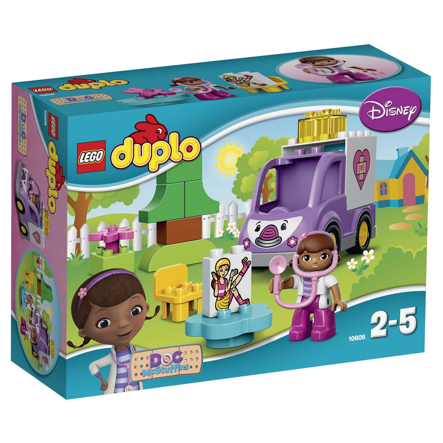 Конструктор LEGO DUPLO Скорая помощь Доктора Плюшевой блочный - фото 2