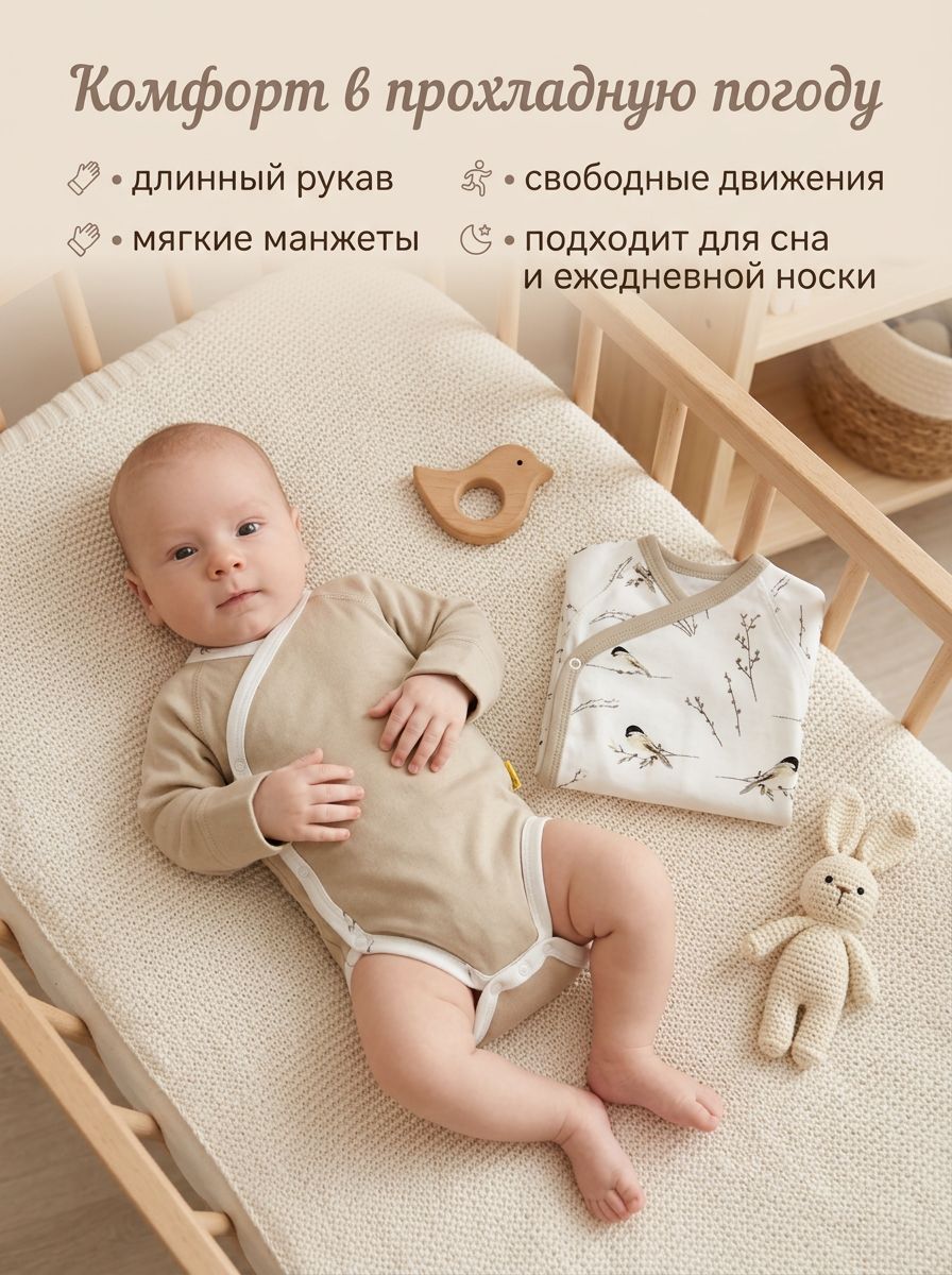 Боди 2 шт Milkymania 120длинныйрукавсинички - фото 15