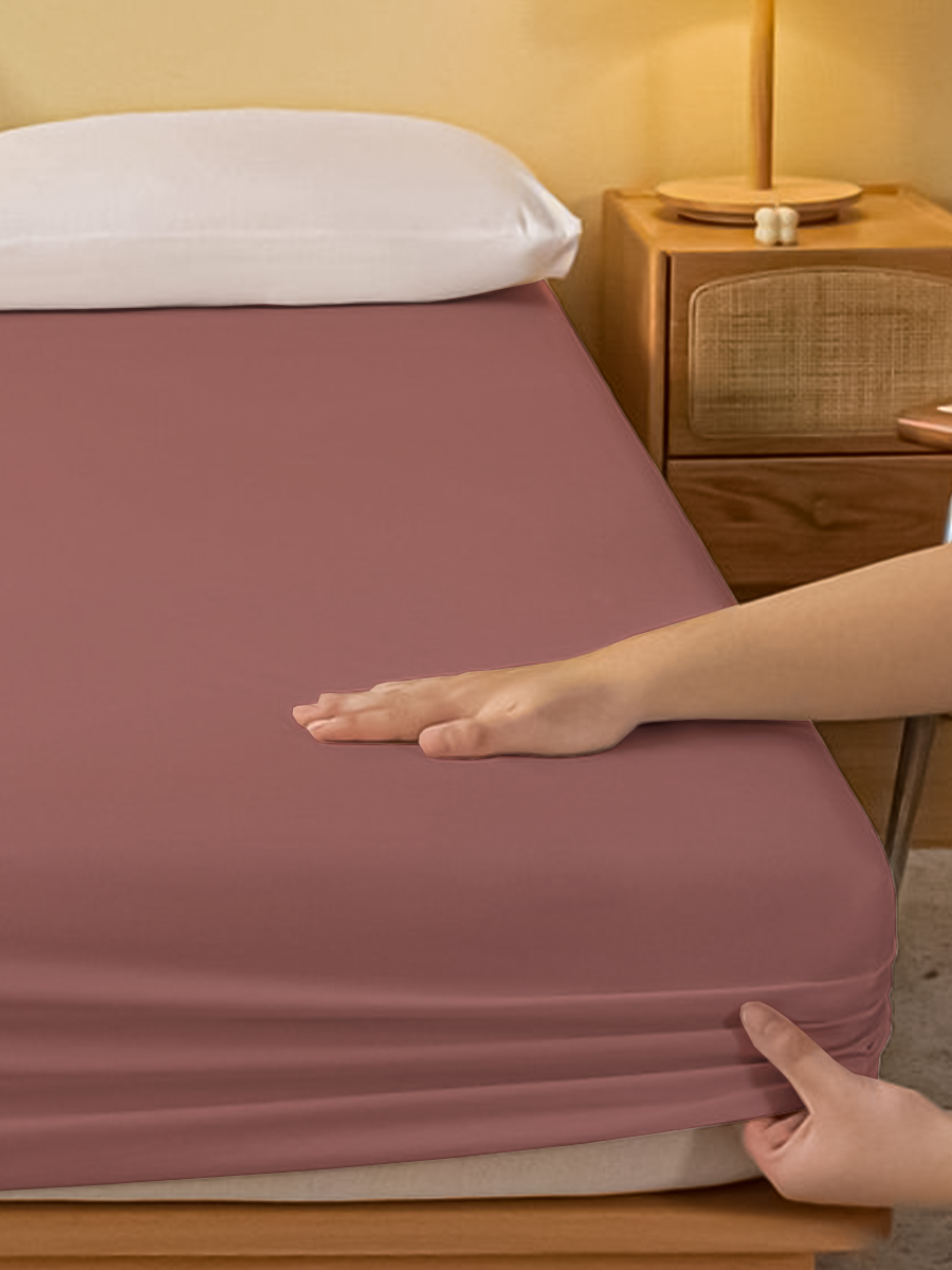 Простыня BRAVO поплин терракот 180 x 200 см на резинке 1 шт. - фото 6