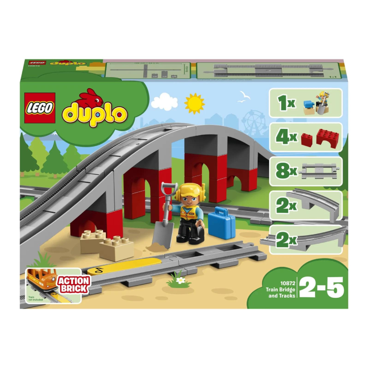 Конструктор LEGO DUPLO Town Железнодорожный мост - фото 1