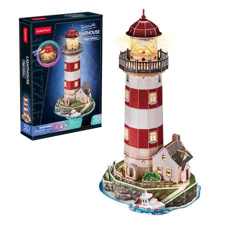 Пазл CubicFun Маяк с LED-подсветкой 72 дет 3D