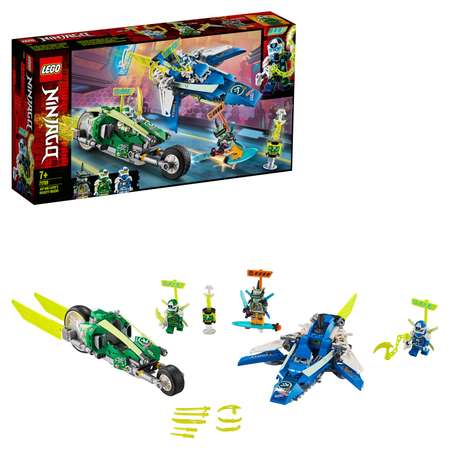 Конструктор LEGO NINJAGO Машины Джея и Ллойда блочный