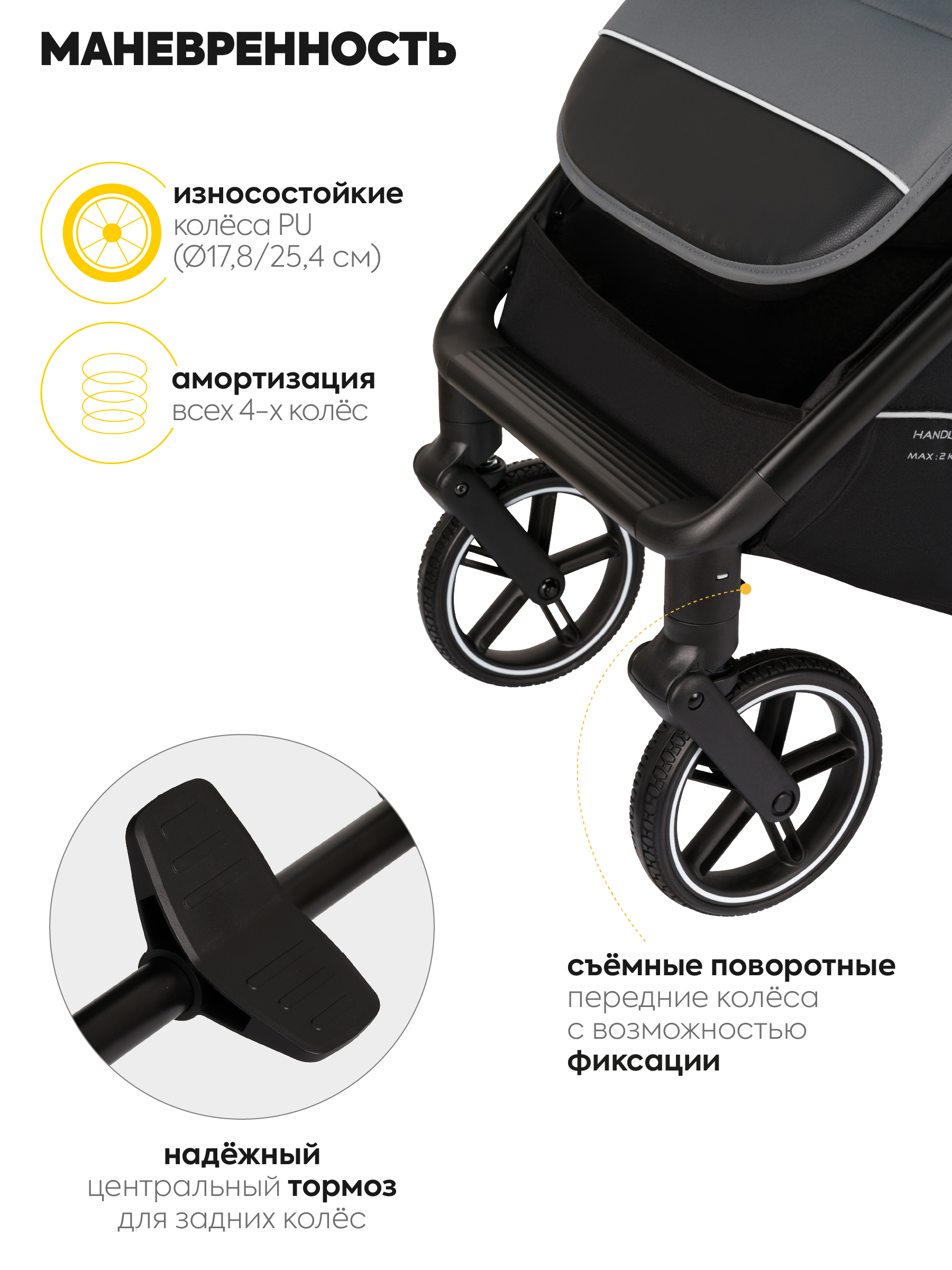 Коляска прогулочная JOVOLA Raft оливковый зеленый - фото 10
