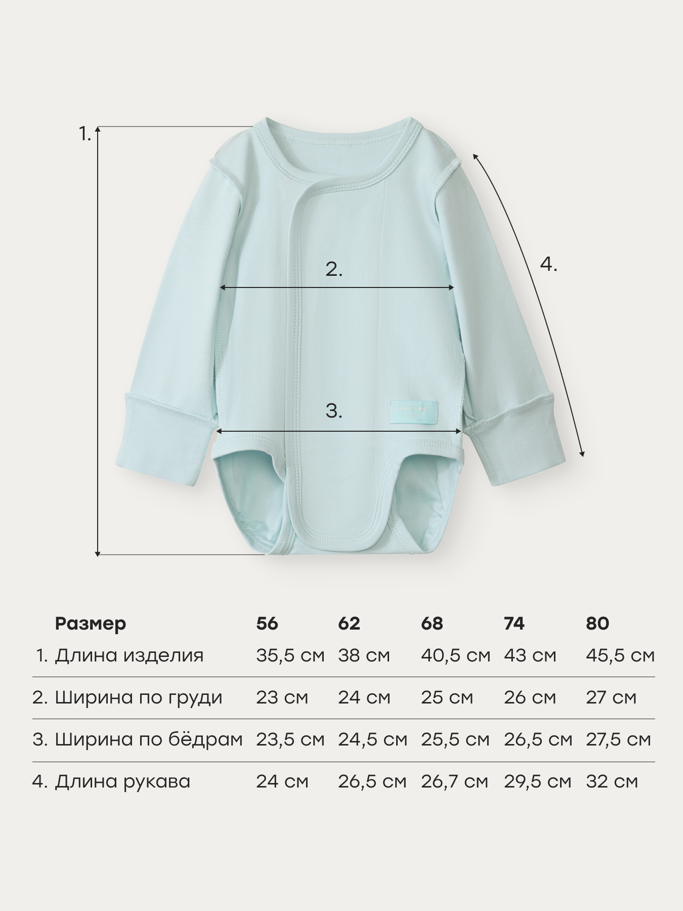 Боди 2 шт Happy Baby 90172-0_milky-blue - фото 6