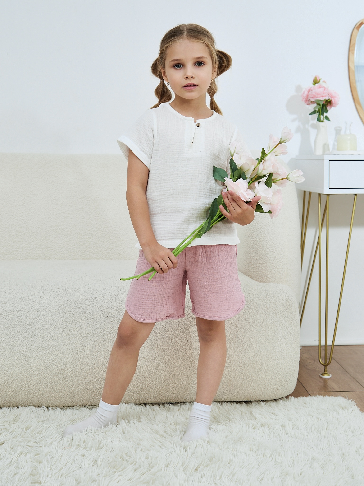 Шорты MOUN Шорты_муслин_розовый - фото 17