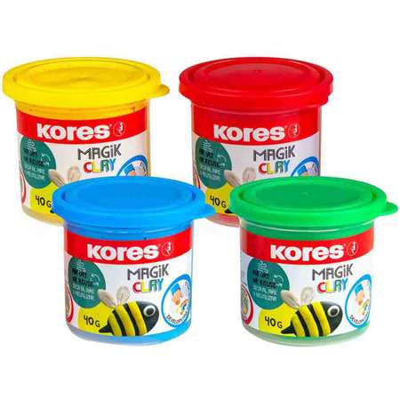 Тесто-пластилин Kores 4 цв.