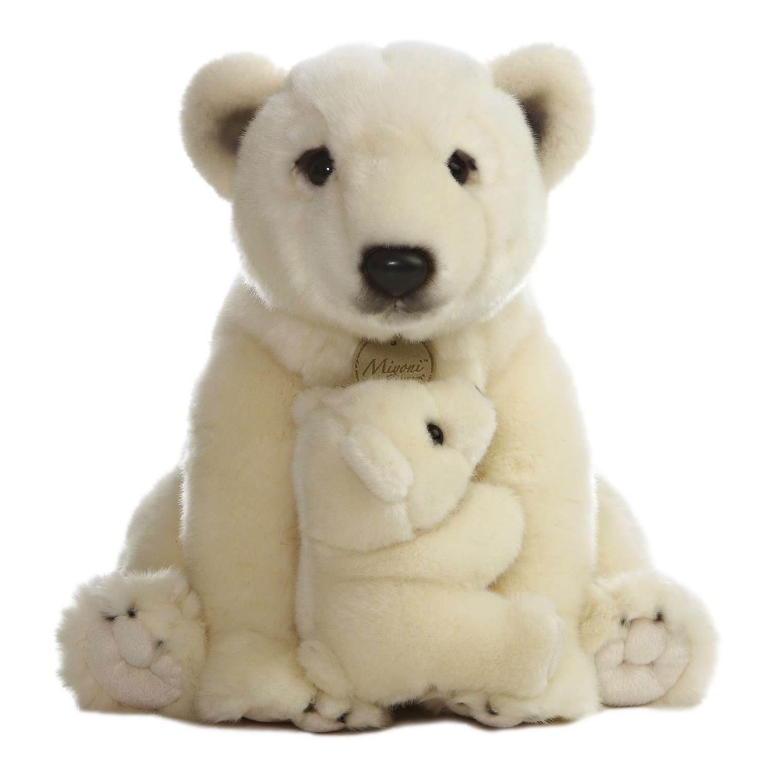 Игрушка мягкая Aurora мишка Полярная с медвежонком - фото 2