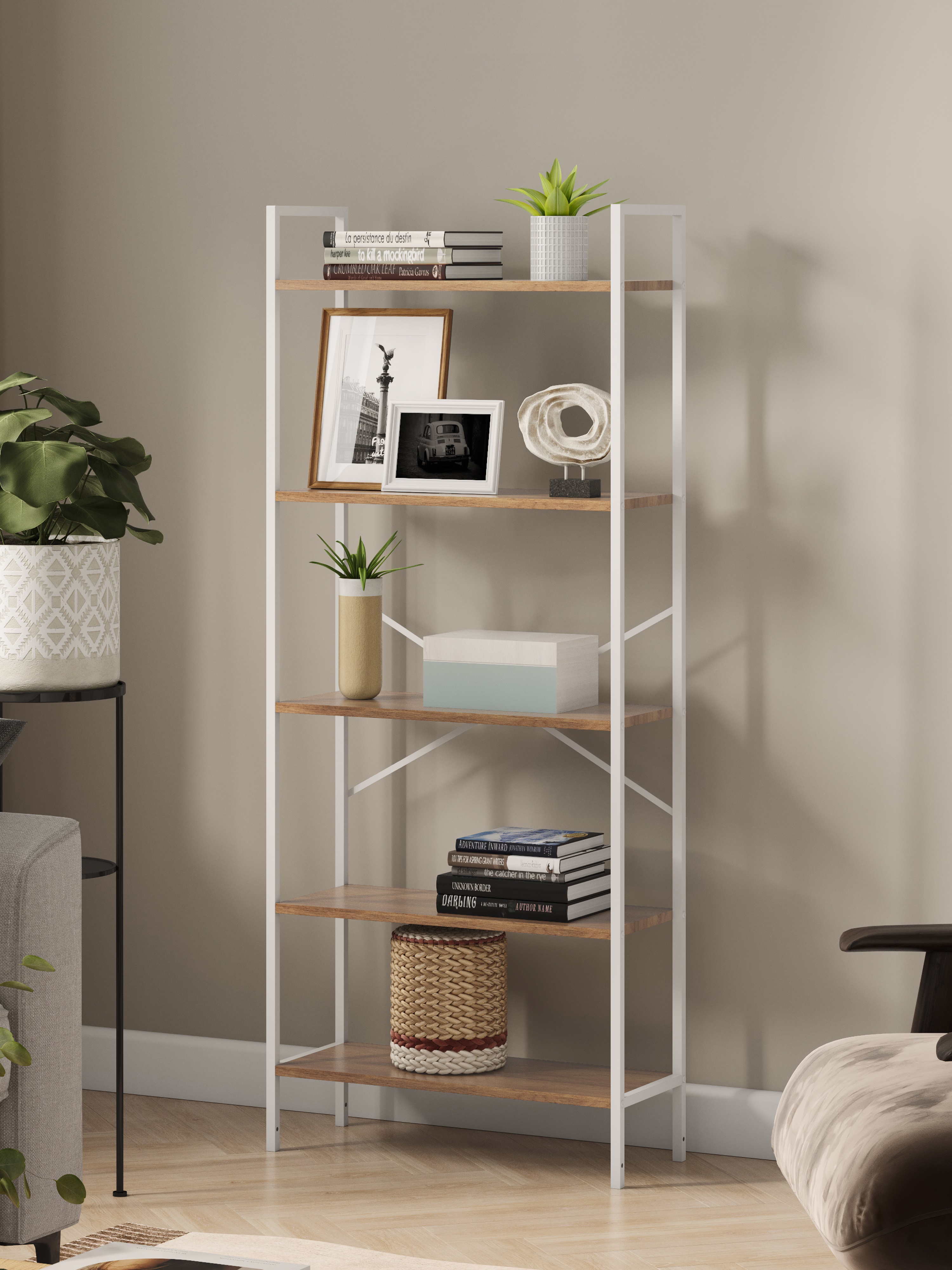 Изображение товара Стеллаж Leset Стилвуд 25 широкий 5 полок Белый