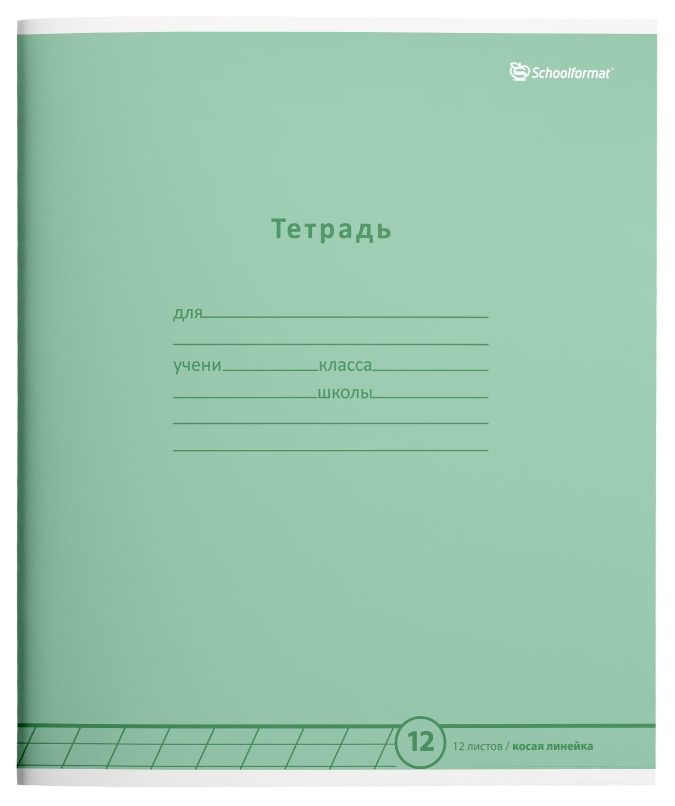 Тетрадь SCHOOLFORMAT косая линейка 12 шт. - фото 1