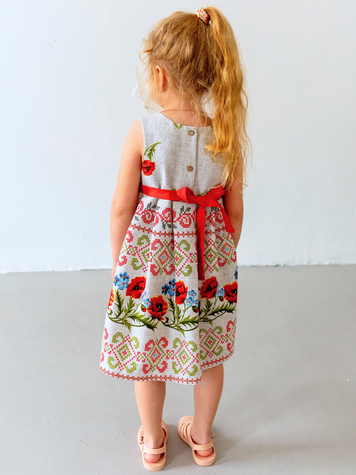 Платье MOUN платье_рогожка_к/р_маки - фото 13